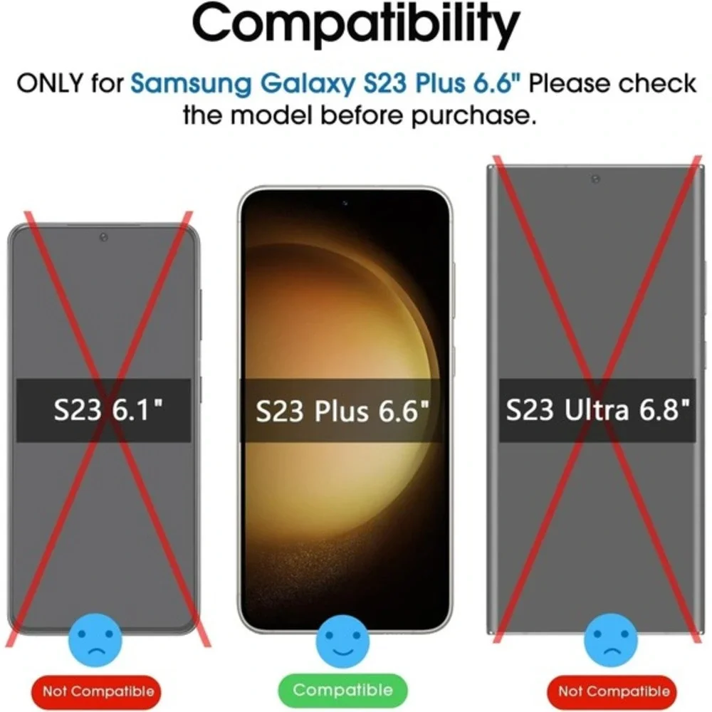 amFilm‎ 2+2 Pack for Galaxy S23+ — Privacy Screen & Camera Lens Protectors